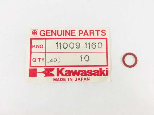 11009-1076. KX/KZ/KDX NOS Kawasaki # 11009-1076 Float Valve Gasket 