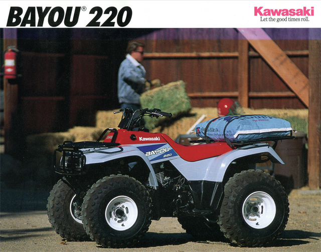 OEM Kawasaki KLF 220 A5 BAYOU 220 Sales Brochure - Vintage