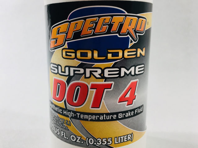 Spectro Golden Supreme DOT 4 Synthetic High Temperature Brake Fluid