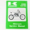 99924-1144-01 Kawasaki KX80 KX100 Service Manual 1991