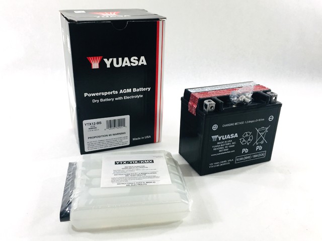 YTX12-BS Yuasa Dry Battery with Electrolyte