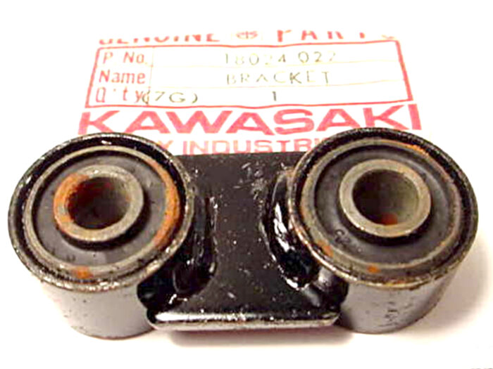 18024-022 NOS Kawasaki KX125 Muffler Bracket