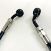 43059-031 Kawasaki KZ1000A Rear Brake Hose Black Steel Braided - Image 2