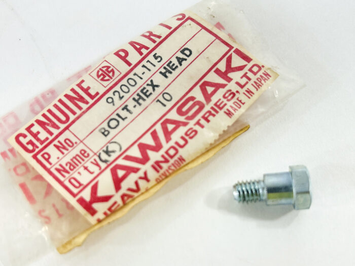 92001-115 NOS Kawasaki Z1 900, K900, Z1R Chain Guard and Battery Box Bolt