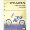 Genuine Honda 1985 CR80R Shop Manual
